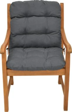 Beautissu Flair NL – Set Van 2 Tuinkussen Lage Rug Antraciet – 100x50 Cm – Zitkussen Matraskussen Voor Tuin Meubelen -Tuin- En Buitengereedschapswinkels 772x1200