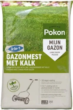 Pokon Gazonmest Met Kalk - 5kg - Mest - Geschikt Voor 75m² - 120 Dagen Voeding -Tuin- En Buitengereedschapswinkels 804x1200
