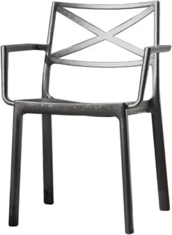 Keter Metalix Tuinstoelen - 4 Stuks - 53,3x60,2x81,3 Cm - Zwart -Tuin- En Buitengereedschapswinkels 876x1200