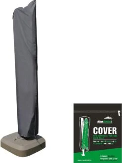 MaxxGarden Parasolhoes - Afdekhoes Voor Zweefparasol - Beschermhoes - 200-400 Cm - Met Rits En Trekkoord - Zwart -Tuin- En Buitengereedschapswinkels 896x1200