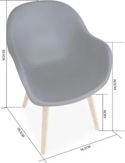 Alice's Garden Kuipstoelen CELEBES - Set Van 4 - Acacia En Kunststof - Grijs -Tuin- En Buitengereedschapswinkels 918x1200