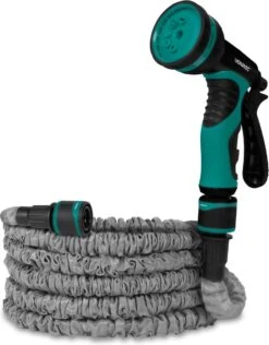 VONROC Tuinslang – Uitrekbare Tuinslang 10 Meter – Incl. Aansluitingen, Muursteun En Broespistool -Tuin- En Buitengereedschapswinkels 937x1200 1