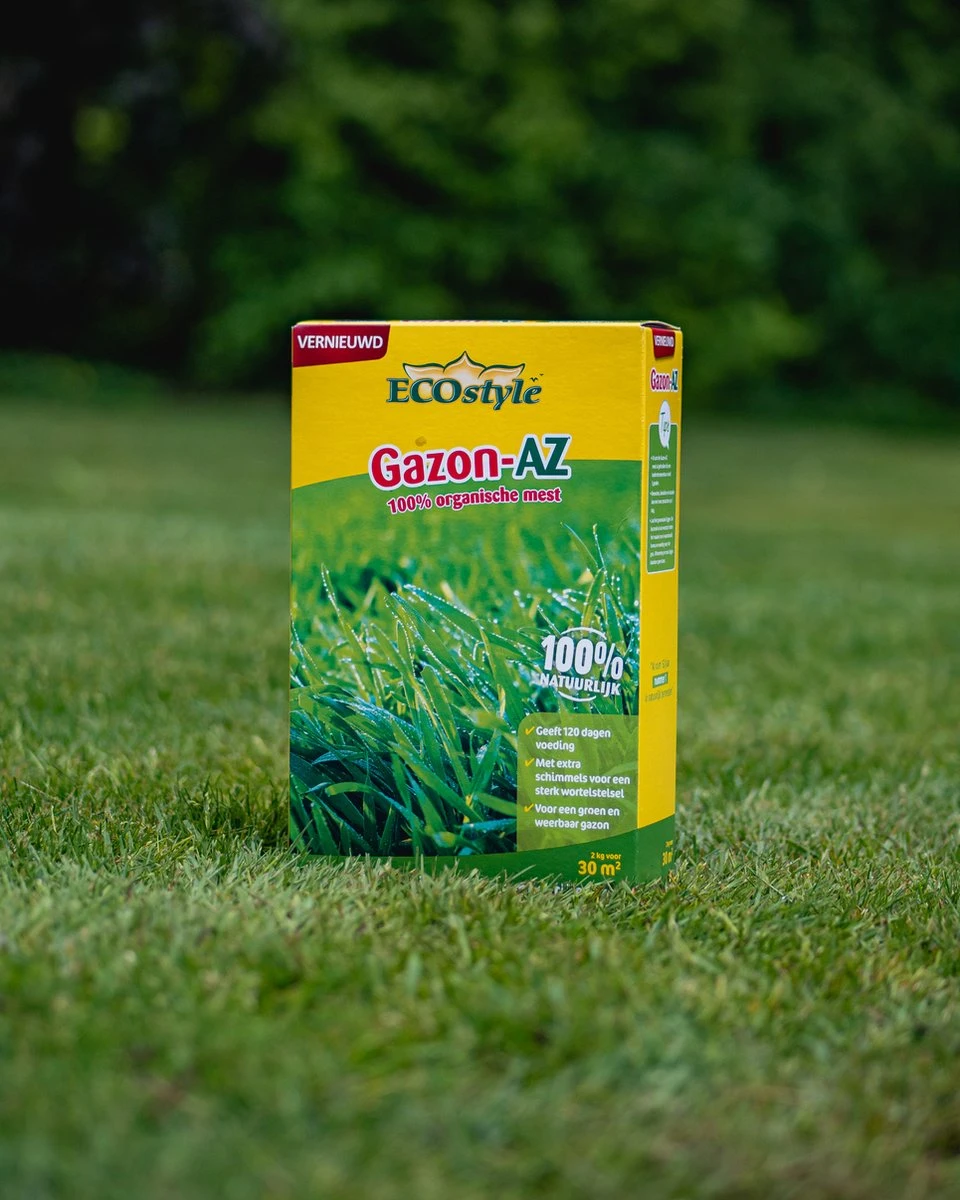 ECOstyle Gazon AZ Organische Gazonmest – Voor Diepgroen En Sterk Gazon – Geeft Tot 120 Dagen Voeding – Werkt Tegen Mos - 30 M² - 2 KG 2 ECOstyle Gazon AZ Organische Gazonmest – Voor Diepgroen En Sterk Gazon – Geeft Tot 120 Dagen Voeding – Werkt Tegen Mos - 30 M² - 2 KG - Afbeelding 2