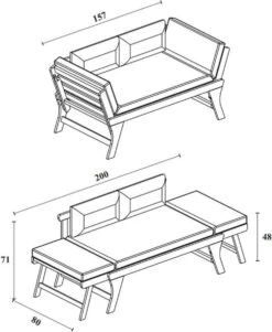 Loungebank Tuin FSC Antraciet – Makkelijk Verstelbaar Lounge Bank Balkon – Tuinbank Lounge Hardhout FSC – Perfecthomeshop -Tuin- En Buitengereedschapswinkels 984x1200