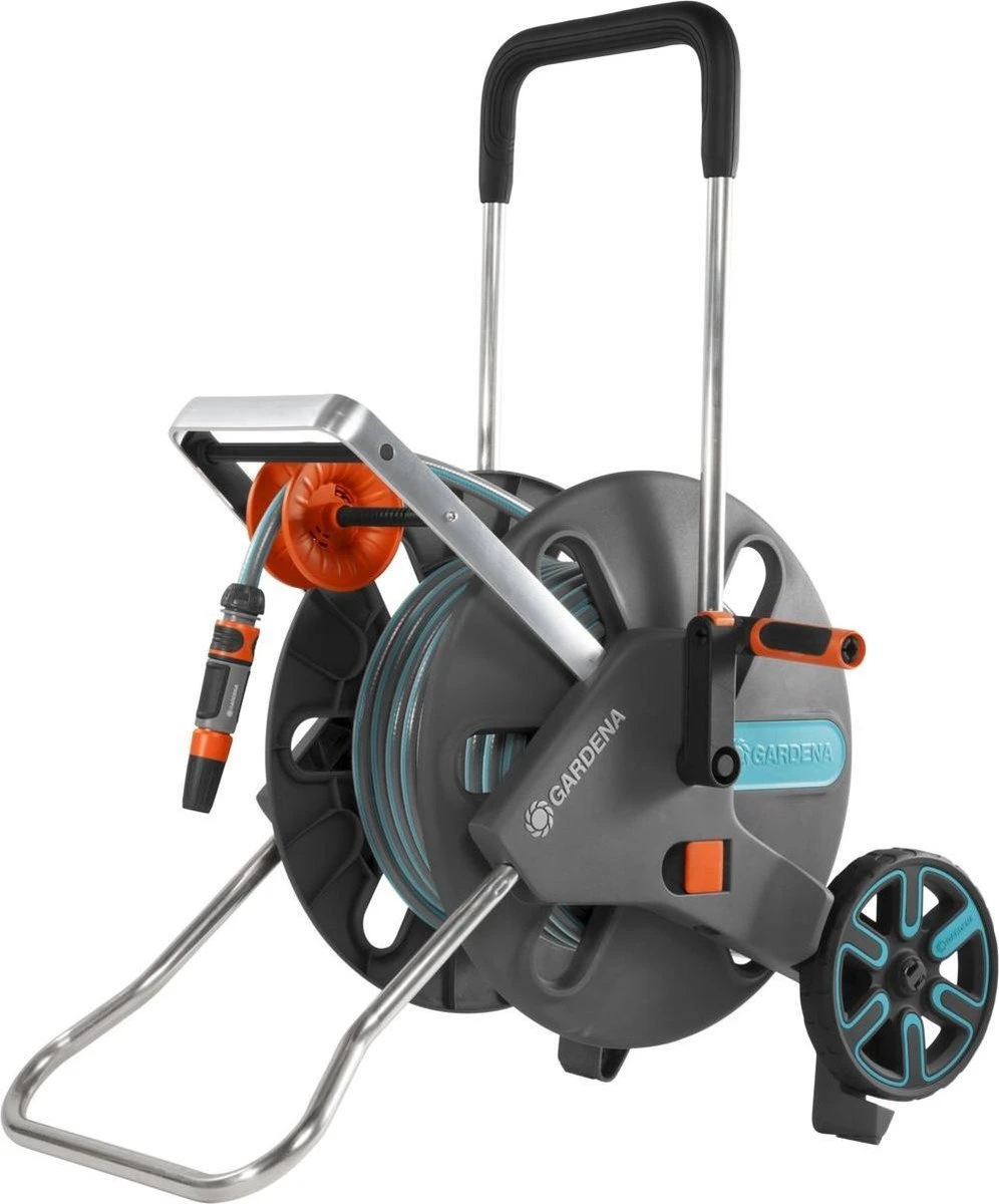 GARDENA - AquaRoll L CleverRoll L Easy Set Slangenwagen - Maximaal 50 Meter - Verstelbare Handgreep 1 GARDENA - AquaRoll L CleverRoll L Easy Set Slangenwagen - Maximaal 50 Meter - Verstelbare Handgreep